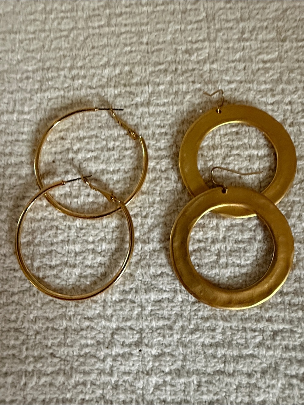 Gold Hoop Earrings Set - Gold Tone Hoops